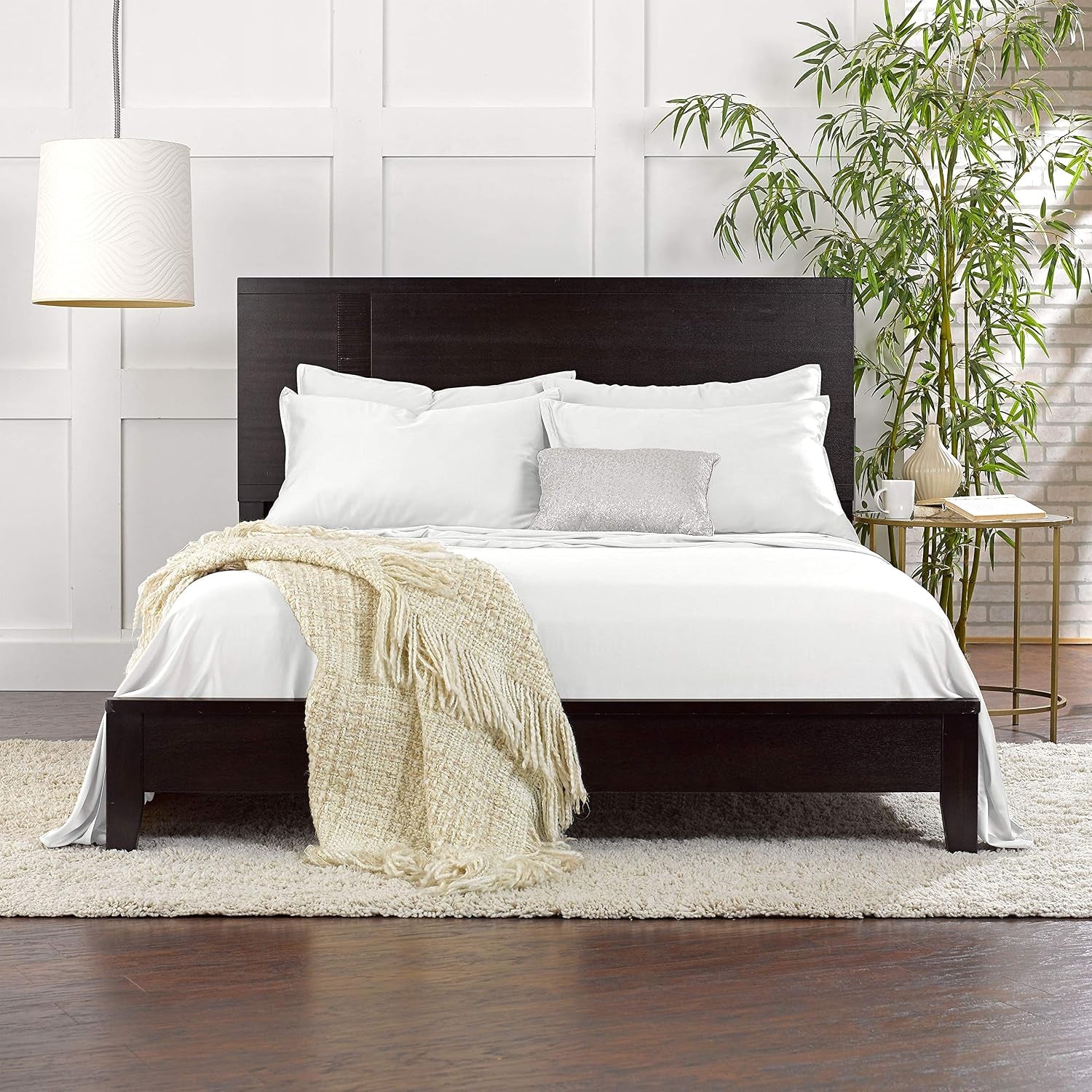 Pure Bamboo Full Sheets, Genuine 100% Organic Viscose Derived from Bamboo Bed Sheet Set, Luxuriously Soft & Cooling, Double Stitching, 2 Year Quality Promise (Full, White)