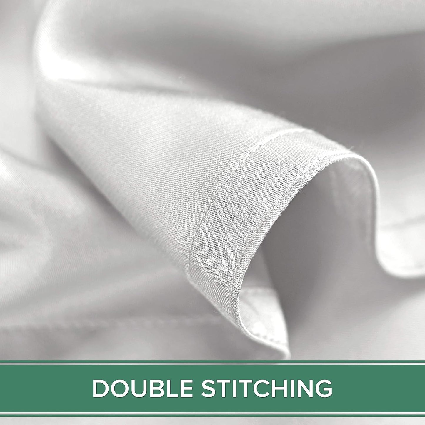 Pure Bamboo Full Sheets, Genuine 100% Organic Viscose Derived from Bamboo Bed Sheet Set, Luxuriously Soft & Cooling, Double Stitching, 2 Year Quality Promise (Full, White)