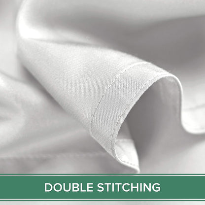 Pure Bamboo Full Sheets, Genuine 100% Organic Viscose Derived from Bamboo Bed Sheet Set, Luxuriously Soft & Cooling, Double Stitching, 2 Year Quality Promise (Full, White)